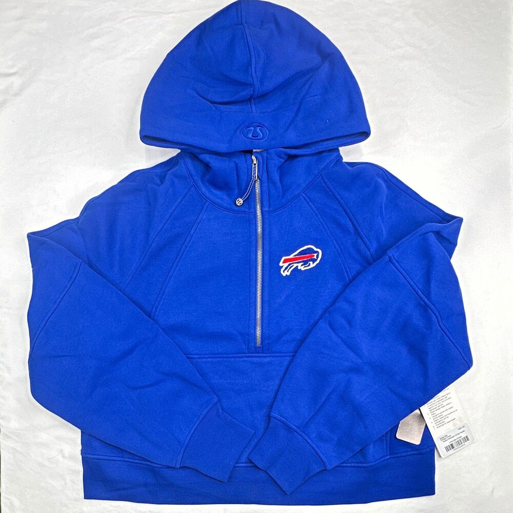 lululemon Buffalo Bills NFL Half-Zip Hoodie Blue Football Size M/L